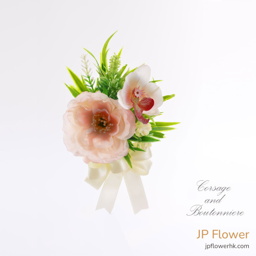 Calla lily corsage (silk)-AC254