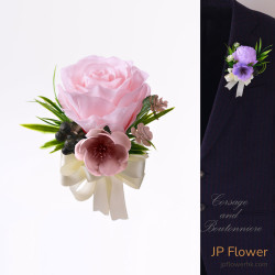 玫瑰襟花(絲花)-AC710