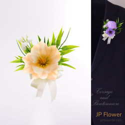 野玫瑰襟花(絲花)-AC720