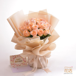 18枝玫瑰花束+小玫瑰-VD101 18枝玫瑰花束+小玫瑰-VD101