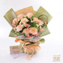 Flowerg Flower's 9-rose bouquet with 3 mystery fillers, perfect for romantic gestures, proposals, and wedding celebrations.