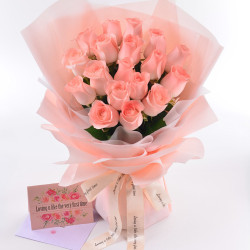 【JP花店】魔法18枝玫瑰花束 | 客製化專屬你的浪漫氣球