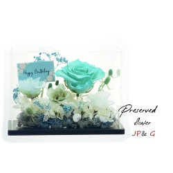 保鮮花連自定小木牌-PS111