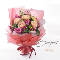 花店特色絲花花束-SB115